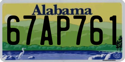 AL license plate 67AP761