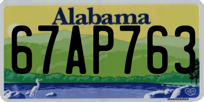 AL license plate 67AP763