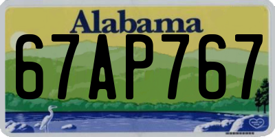 AL license plate 67AP767
