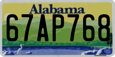 AL license plate 67AP768