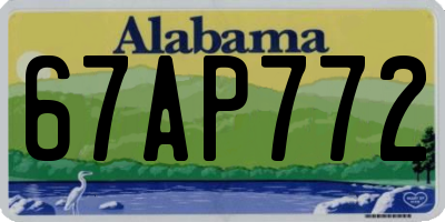 AL license plate 67AP772