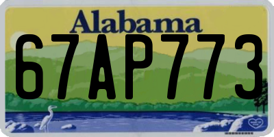 AL license plate 67AP773
