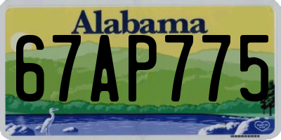 AL license plate 67AP775