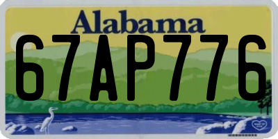 AL license plate 67AP776