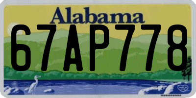 AL license plate 67AP778