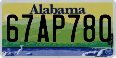 AL license plate 67AP780