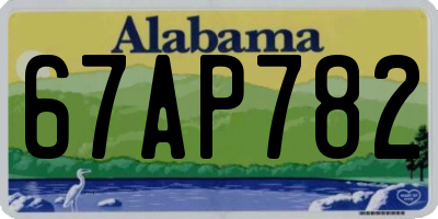 AL license plate 67AP782