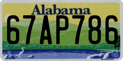 AL license plate 67AP786