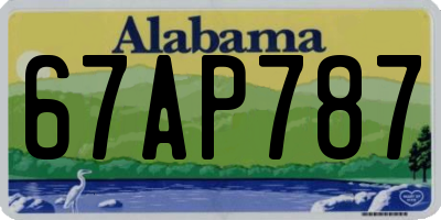 AL license plate 67AP787