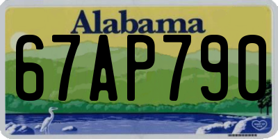 AL license plate 67AP790