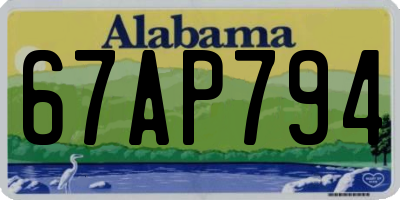 AL license plate 67AP794