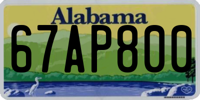 AL license plate 67AP800