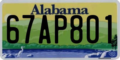 AL license plate 67AP801