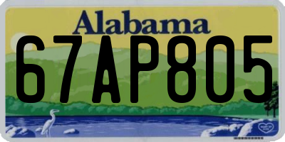 AL license plate 67AP805