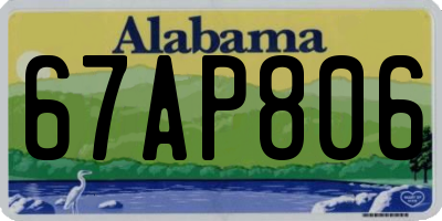 AL license plate 67AP806