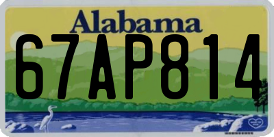 AL license plate 67AP814