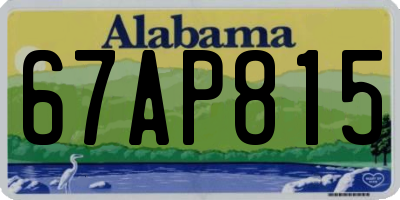AL license plate 67AP815