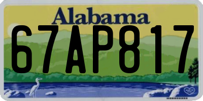 AL license plate 67AP817