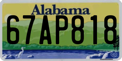 AL license plate 67AP818