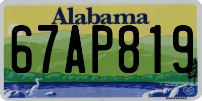 AL license plate 67AP819