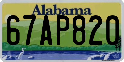 AL license plate 67AP820