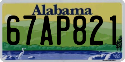 AL license plate 67AP821
