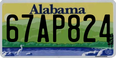 AL license plate 67AP824