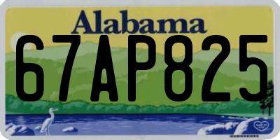 AL license plate 67AP825