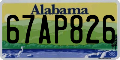 AL license plate 67AP826