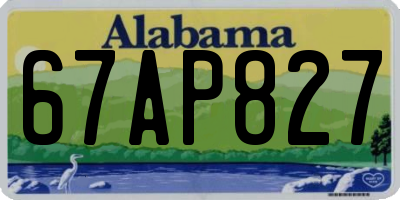 AL license plate 67AP827