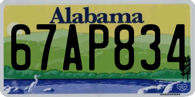 AL license plate 67AP834