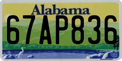 AL license plate 67AP836