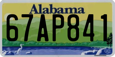 AL license plate 67AP841