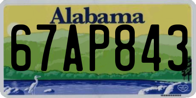AL license plate 67AP843