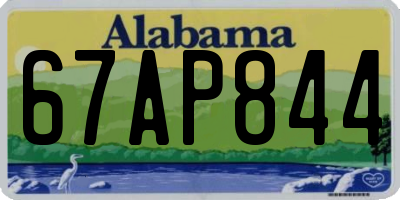 AL license plate 67AP844