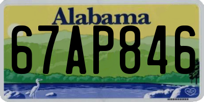 AL license plate 67AP846