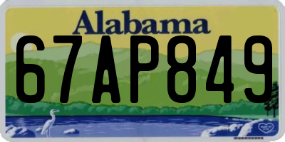 AL license plate 67AP849