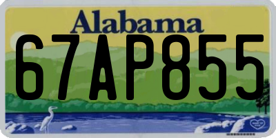 AL license plate 67AP855