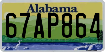 AL license plate 67AP864