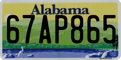 AL license plate 67AP865