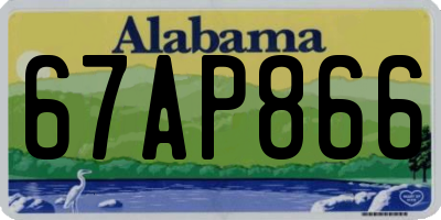 AL license plate 67AP866