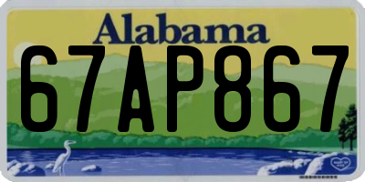 AL license plate 67AP867