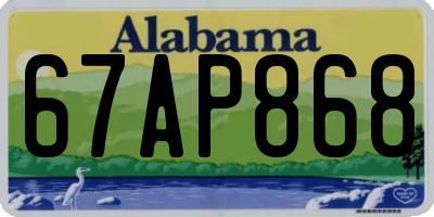 AL license plate 67AP868