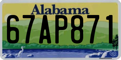 AL license plate 67AP871
