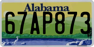AL license plate 67AP873