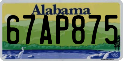 AL license plate 67AP875