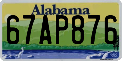 AL license plate 67AP876
