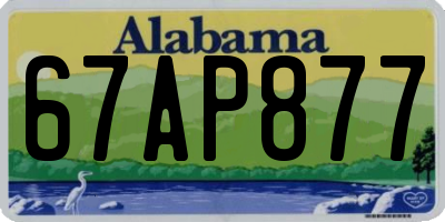 AL license plate 67AP877