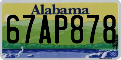 AL license plate 67AP878