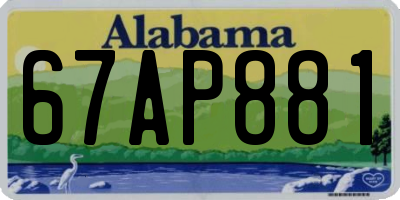AL license plate 67AP881